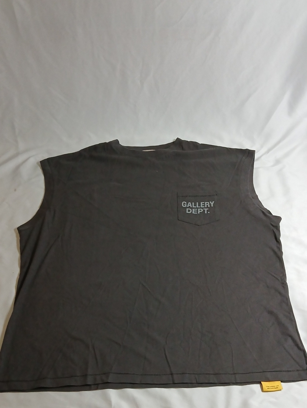 Gallery Dept Black Mens Sleeveless Pocket Tee